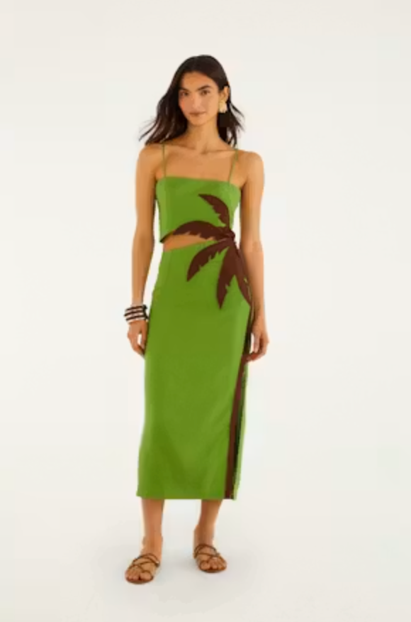 FARM RIO GREEN PALM TREE MAXI DRESS – Teak and Ivy FARM RIO GREEN PALM TREE MAXI DRESS – Teak and Ivy