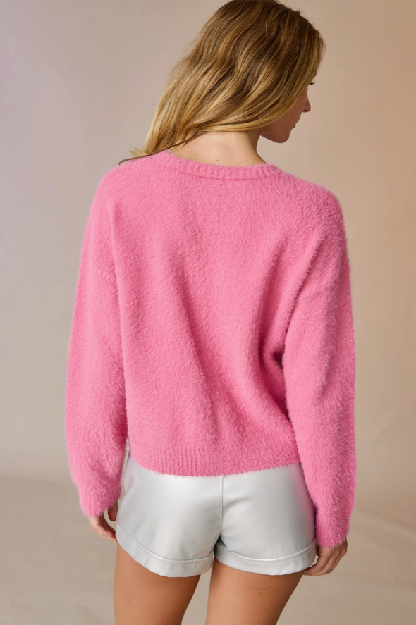 DELILAH PEARL BOW SWEATSHIRT