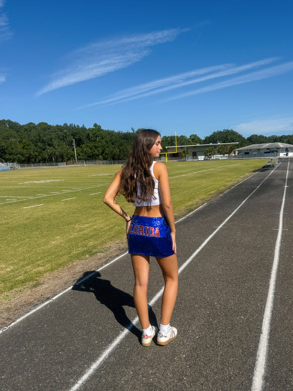 FLA SEQUIN MINI SKIRT