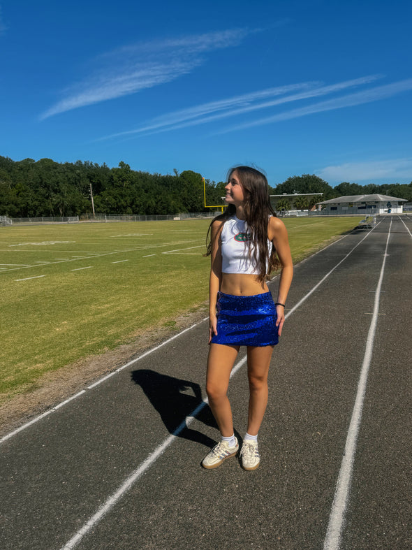 FLA SEQUIN MINI SKIRT