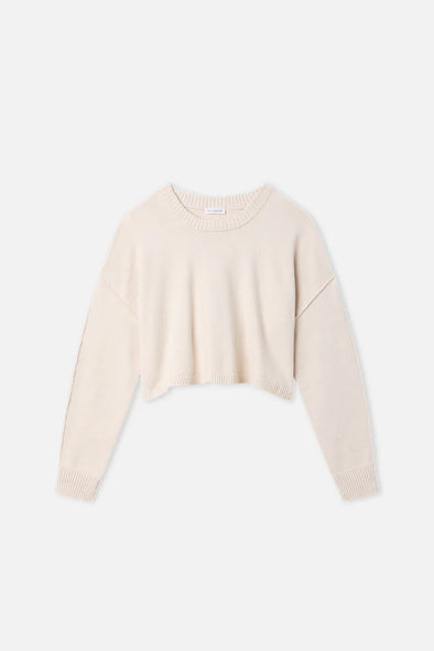 GOOD AMERICAN COZY KNIT CREW NECK