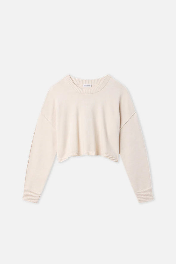 GOOD AMERICAN COZY KNIT CREW NECK