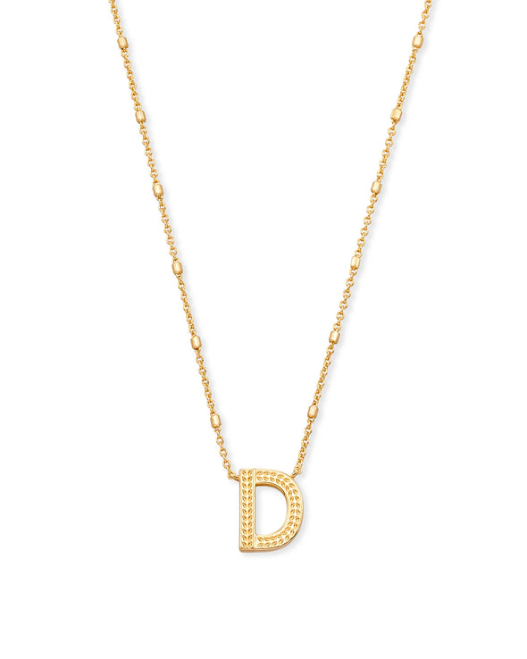 LETTER PENDANT NECKLACE IN GOLD