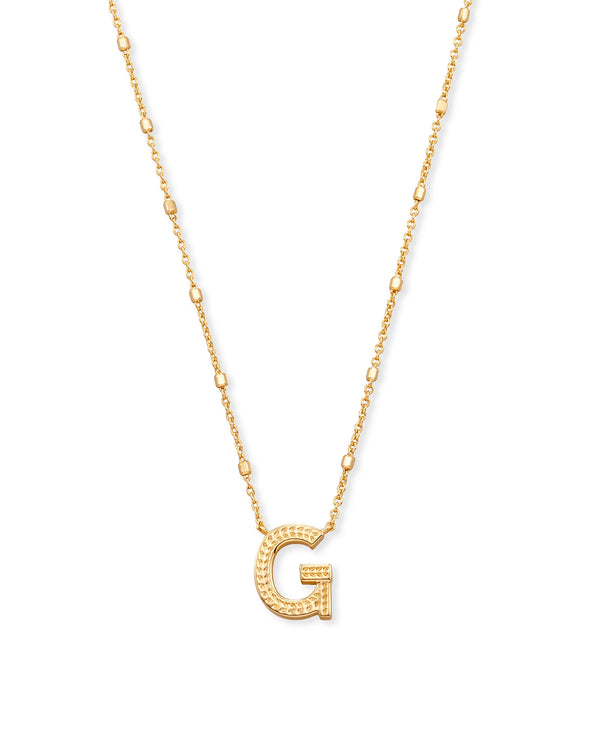 LETTER PENDANT NECKLACE IN GOLD