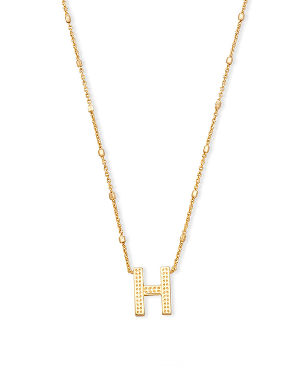 LETTER PENDANT NECKLACE IN GOLD