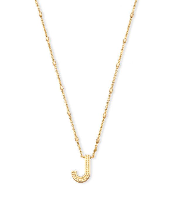 LETTER PENDANT NECKLACE IN GOLD