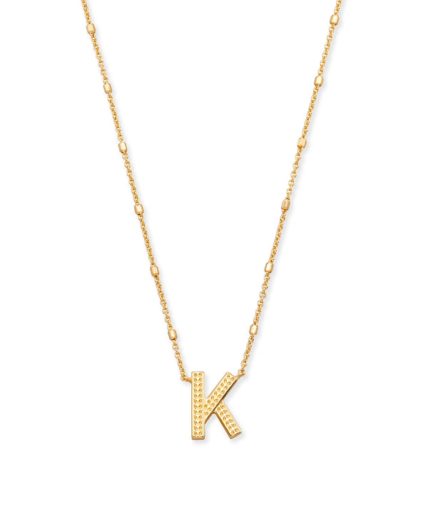 LETTER PENDANT NECKLACE IN GOLD