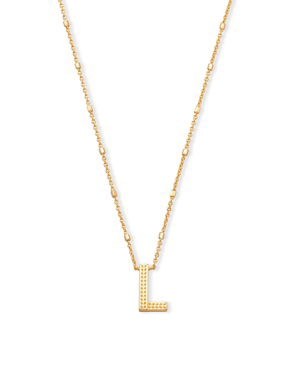 LETTER PENDANT NECKLACE IN GOLD