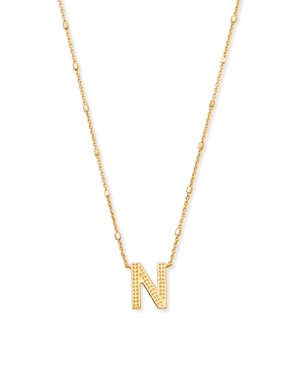 LETTER PENDANT NECKLACE IN GOLD