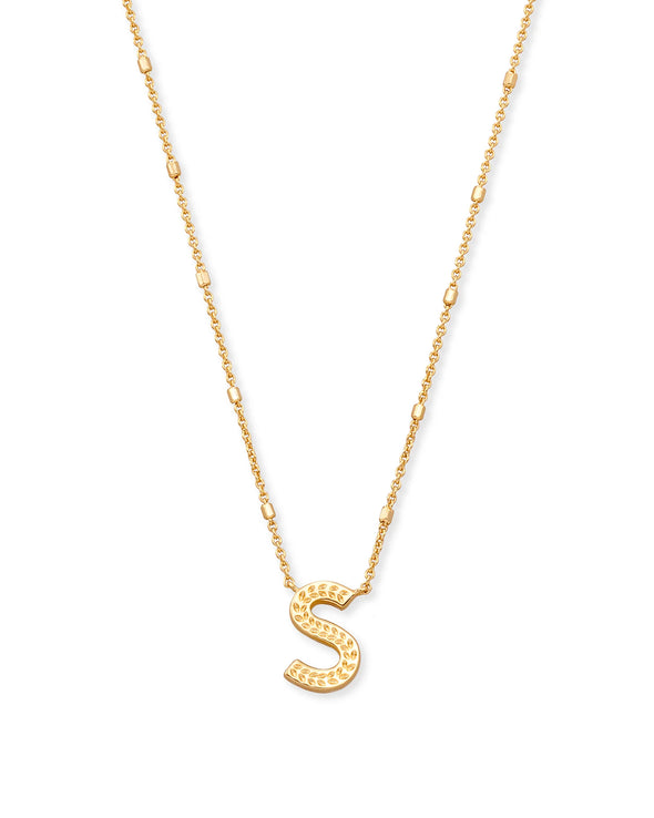 LETTER PENDANT NECKLACE IN GOLD