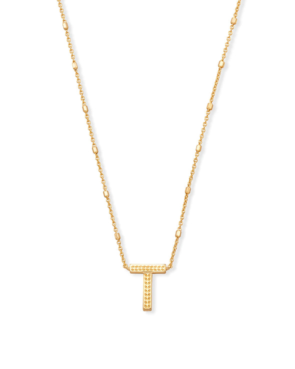 LETTER PENDANT NECKLACE IN GOLD