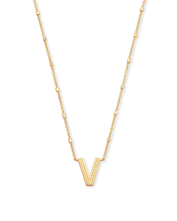 LETTER PENDANT NECKLACE IN GOLD