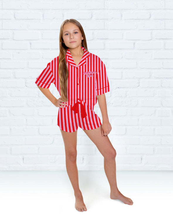 GIRLS SILKY CHRISTMAS PJ SET