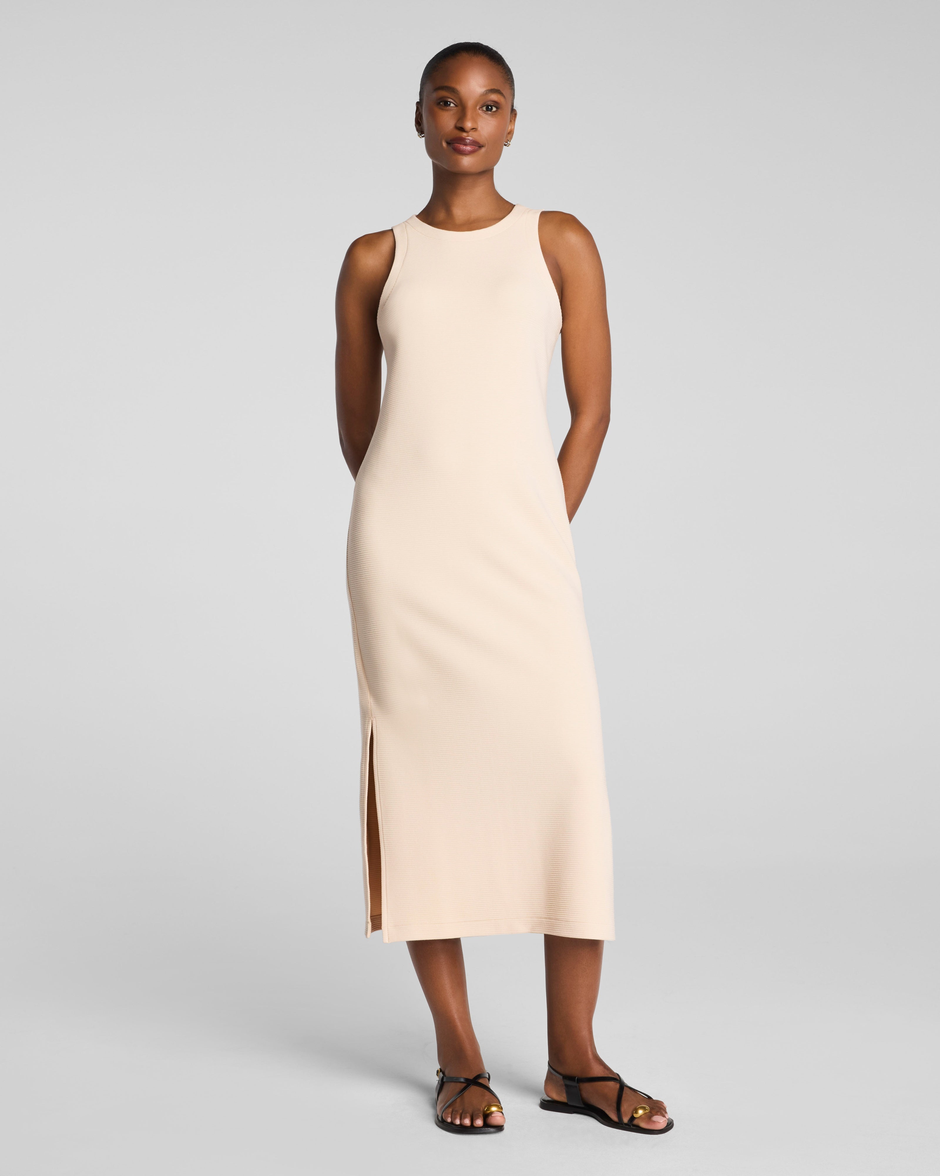 Spanx Women's AirEssentials French Rib Maxi Tank Dress - Tan/Beige - size S Spanx Women's AirEssentials French Rib Maxi Tank Dress - Tan/Beige - size S