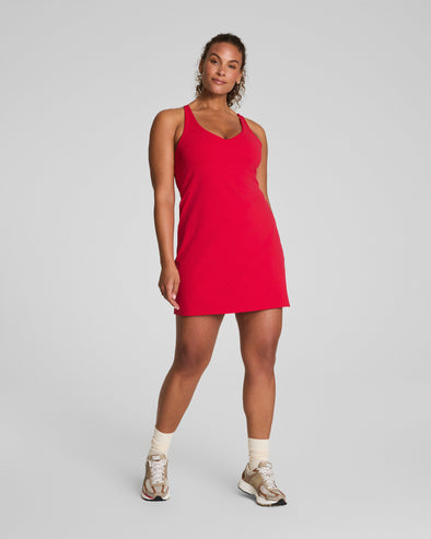 GET MOVING V-NECK DRESS