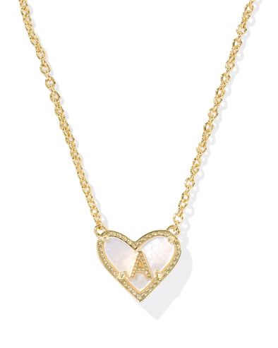 HEART LETTER SHORT PENDANT NECKLACE