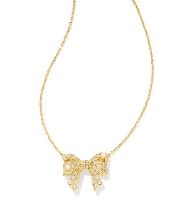 KRISTA BOW SHORT PENDANT NECKLACE